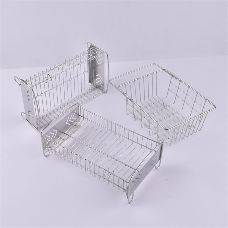 304不銹鋼餐具瀝淋水收納架 餐具消毒籃_http://www.myzhpp.cn_不銹鋼編織網類_第1張